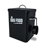 Supremery Hundefutterbox mit Dosierlöffel - Metall Aufbewahrungsbox für Hundefutter - Futter Dose...