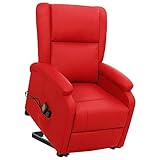 CKioict Sessel Wohnzimmer Ergonomischer Bürostuhl Gaming Stuhl Massagesessel mit Aufstehhilfe Rot...