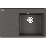 Franke Küchenspüle aus Granit (Fragranit) mit Einzelbecken Centro CNG 611-78 TL - Abtropffläche...
