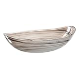 Leonardo Alabastro Glas-Schale, ovaler Design Teller aus Glas, handgefertigte Deko-Schale in beige,...