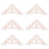 rieder 6Stück 8 X 8Cm Geschnitzt Ecke Onlay Applique Decor MöBel Unbemalt