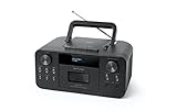 MUSE Tragbares DAB+ Radio mit Bluetooth CD-Player, Kassettenspieler, UKW, Kopfhörer-Eingang,...