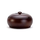 Massivholz Aschenbecher mit abnehmbarem Edelstahl Aschenbecher Retro Windaschenbecher für Home Bar...