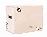 PTC SPORT 3 in 1 Holz Plyo Box, Jump Box - Ideal für Cross Training - 50/40/30cm - Plyometrische...