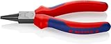 KNIPEX Rundzange mit Mehrkomponenten-Hüllen schwarz atramentiert 140 mm 22 02 140