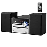 Retro HiFi Musikanlage | Stereoanlage | Kompaktanlage | USB | Line Out | CD/MP3 | FM Radio | 30...