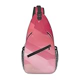 WXXWXD Rosa Farbverlauf, bedruckt, modische Umhängetasche, Outdoor-Wanderrucksack, multifunktional,...