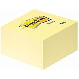 Post-it Haftnotiz-Würfel Kanariengelb, 1 Block mit 450 Blatt, 76 mm x 76 mm, Gelb - Selbstklebende...