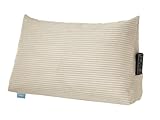 XDREAM Bettsitzkissen, Keilkissen für Bett und Sofa aus Kord in beige | Formstabiles Rückenkissen...