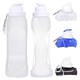 Faltbare Trinkflasche, Ultraleichte Sport Wasserflasche BPA-freie, 500ml Tragbare Sportflasche Water...