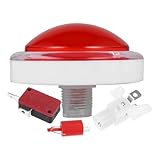GARVALON Multifunktionaler LED Buzzer mit Selbstzurückstellung Roter Beleuchteter Druckknopf mit...