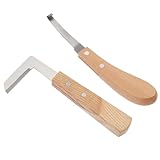 GANAZONO 2 Stück Hufmesser für Pferde und Rinder Rechte Gerade und Gebogene Klinge Hufeisen...