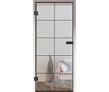 HORI Loft Glastür aus ESG-Sicherheitsglas: Modernes quadratisches Design Glastür Innentür für...