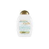 OGX Quenching + Coconut Curls Shampoo (385 ml), feuchtigkeitsspendendes Haarpflege Shampoo mit...
