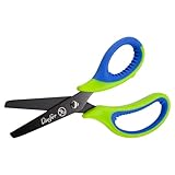 Läufer 87221 Ergonomische Bastelschere für Kinder | Schule ab 1. Klasse, grün/blau, für...