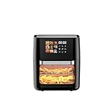 Heißluftfritteuse 12 L Airfryer Fritteuse mit 9 Funktionen, Touchdisplay, Dreh- &...