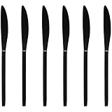 GRÄWE Dessertmesser, schwarz, 6 Stück, spülmaschinengeeignet, Besteck für Nachtisch, kleine...