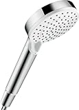 hansgrohe Crometta - Duschkopf, Handbrause mit 2 Strahlarten, runde Duschbrause (⌀ 100 mm),...