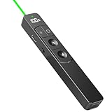 Hounisoo Presenter, Presenter Aufladbar, Kabellose 2.4 GHz Powerpoint Fernbedienung, Grün...