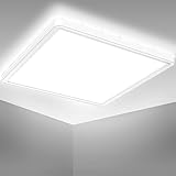 B.K.Licht - Deckenlampe für Bad mit indirektem Licht, ultraflach, neutralweiße Lichtfarbe, LED...