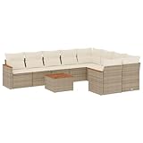 QJBSAVVA Lounge Tisch Outdoor Lounge Gartenmöbel Set Balkon Set Sitzgruppe Outdoor - 10-TLG....