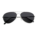 Boland 02532 - Partybrille Captain, dunkle Gläser, silbernes Gestell, Kapitän, Pilot, Kostüm,...