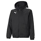 PUMA Unisex Kinder Teamliga All Weather Jkt Jr Sweater, Puma Black-puma Black, 152 EU