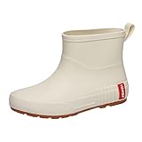 Sommerstiefel Damen Bequeme Einlegesohlen Mode Regenstiefel Gartenschuhe Winddichte Gummistiefel...