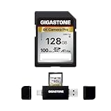 Gigastone 128 GB SD-Karte mit USB-Typ-C-Kartenleser, V30, SDXC-Speicherkarte, High-Speed, 4K,...