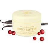 Jean & Len Body Butter Cranberry & Vanille, versorgt die Haut ausreichend mit Feuchtigkeit,...