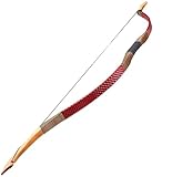 Traditionelles Bogenschießen Handgefertigt 30-50 lbs Recurve Bogen Langbogen (Red40lbs)