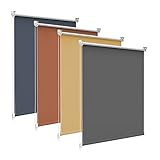 bobodeco Verdunklungsrollo ohne Bohren & mit Bohren, Verdunkelungsrollo Klemmfix, Dunkelgrau B50 x...