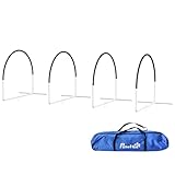 PawHut Hunde Agility Set, 4er-Set Hundetraining mit Slalomstangen, Agility-Ausrüstung für Hunde...