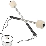2 Trommelstöcke,Edelstahl-Drumsticks,Einteiliger Edelstahlkörper,Hammerkopf aus Wollfilz,Gilt für...
