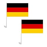 ADMAY Deutschland Autofahne 30x45cm, Deutschlandflagge fürs Auto, Deutschland Auto Flagge Deko für...