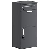 Toboli Paketkasten Anthrazit 500 x 370 x 1120 mm, Paketbox Zuhause, Private Paketannahme passend...