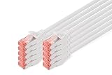 DIGITUS LAN Kabel Cat 6 - 0,5m - 10 Stück - RJ45 Netzwerkkabel - S-FTP Geschirmt - Kompatibel zu...