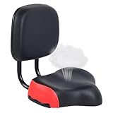 Fahrradsitz mit Rückenlehne, Komfort-Fahrradsitz, Ersatzteile, breiter Sattel, PU-Leder, weiches...