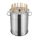 Yidubid Tragbarer Holzkohlegrill, Edelstahl Rauchfrei Holzkohle BBQ Grill Barrel Mit 20 Spießen Und...