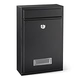 Amazon Basics abschließbarer Briefkasten mit Wandhalterung, langlebiger, verzinkter Stahl, 32.5cm H...