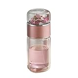 LLLmhuaa Safe Teas Infuser Cup With Filter Borosilicate Glass Water Bottle Mug For Hot Iced...