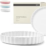 KIVY Tarte & Quicheform Keramik 28cm - Antihaftbeschichtete Tarteform 28 cm rund - Tarteform Keramik...