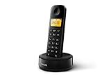 Philips Schnurloses Telefon - D1601B/01 - DECT Telefon - Haustelefon - Festnetzanschluss - Schwarz