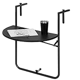 WOLTU Balkonhängetisch, Balkontisch zum Hängen, Hängetisch klappbar Beistelltisch Gartentisch,...