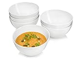 Sänger | Suppenschalen Sunfort, 6-teiliges Set aus Porzellan, Füllmenge: 800 ml, Suppenteller...