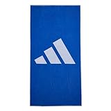 Adidas Unisex Brand Stripes Towel, Royal Blue/White, L