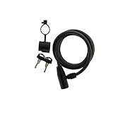 esKapad Fahrradschloss, Spiralbindung, 2 Schlüssel, 1 Halterung, kratzfest, Durchmesser = 8 mm/L =...