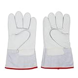 HEEPDD 31 Cm Kryo-Handschuhe, Schutzhandschuhe aus Rindsleder mit Flüssigem Stickstoff LN2 für den...