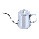 Edelstahl-Kaffeekessel mit langem schmalem Ausguss, Kaffeekanne für Büro, Café