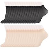 ZOCONE 30 Paar Durchsichtige Strümpfe Damen Nylon Socken Dünne Feinstrümpfe Damen Kurz...